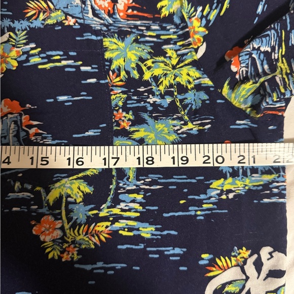 Star Wars Medium Hawaiian Mandarolian Grogu Baby Yoda Navy Tropical Print Shirt - Picture 5 of 8